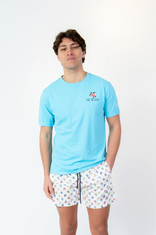 Turtle- T-shirt celeste fantasia turtle