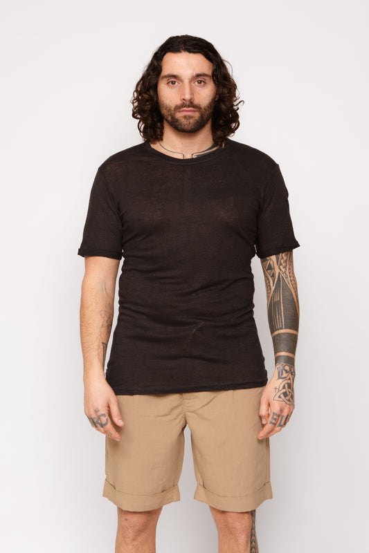 T-sirt - T-shirt basic lino nera