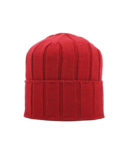 Cappello costina larga rosso