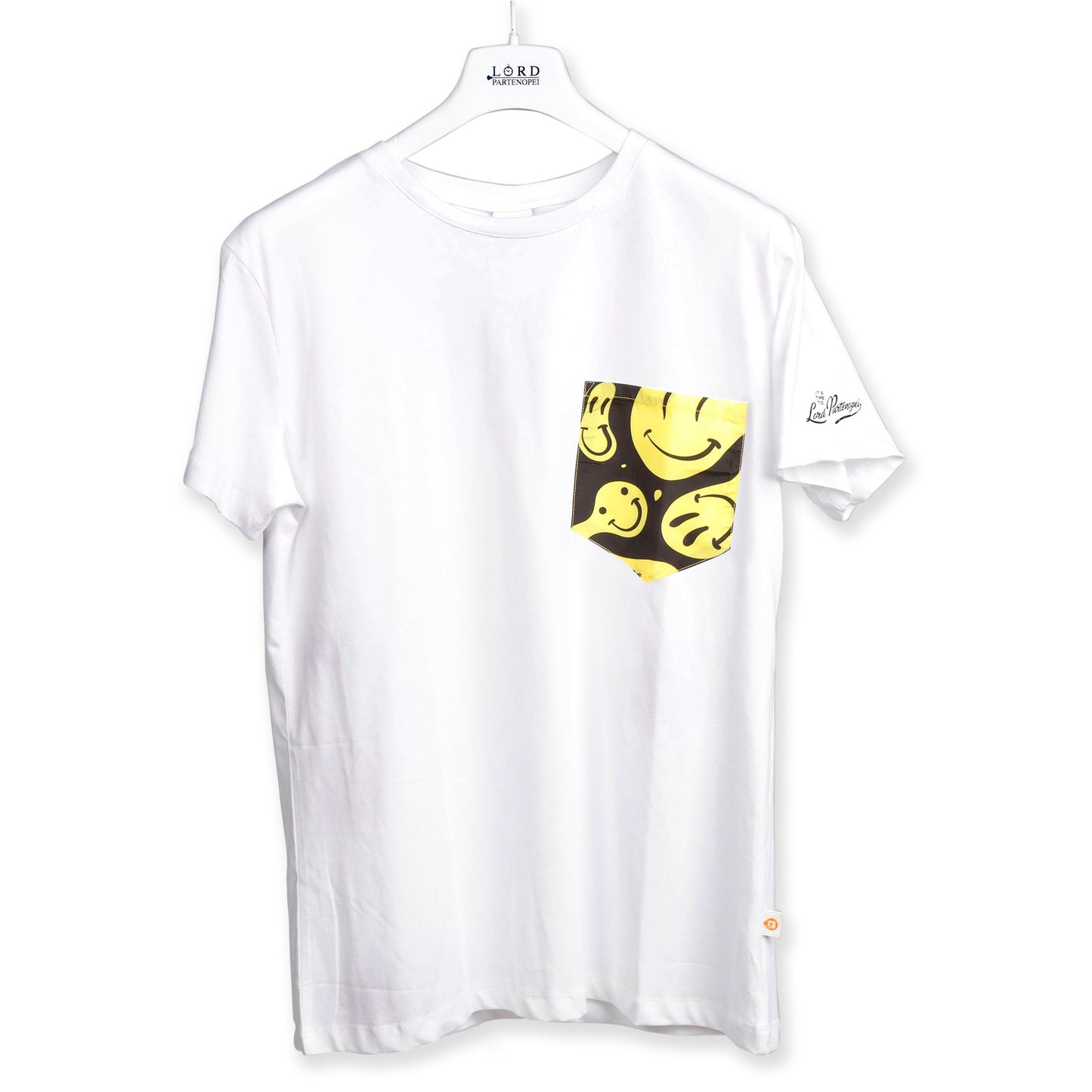 Smile - t-shirt bianca stampa nera