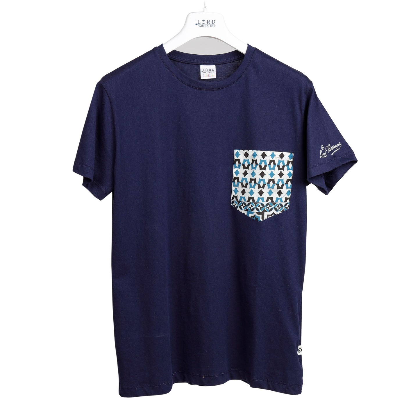 Vietri new - t-shirt blu stampa fantasia blu